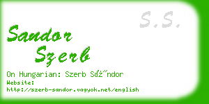 sandor szerb business card